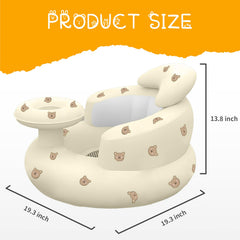 Twievo inflatable chair backrest provides gentle support for sitting up.