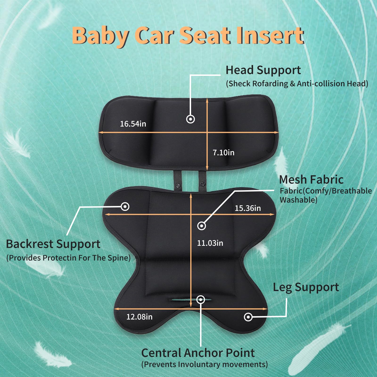 Twievo breathable mesh car-seat cushion keeps babies cool during rides.