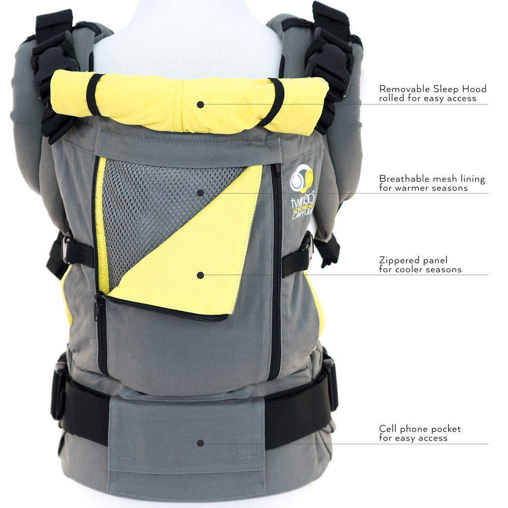 TwinGo Air Model removable mesh panel provides breathable airflow in warm months.