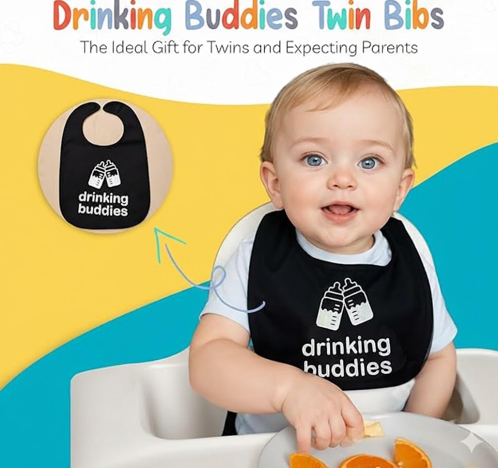 Twinstuff Twin Bibs in soft cotton highlighting gentle touch for delicate baby skin