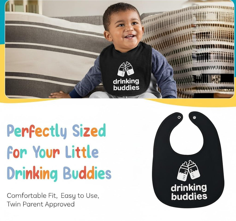 Twinstuff Twin Gift Pack bibs ready for baby showers and celebrations