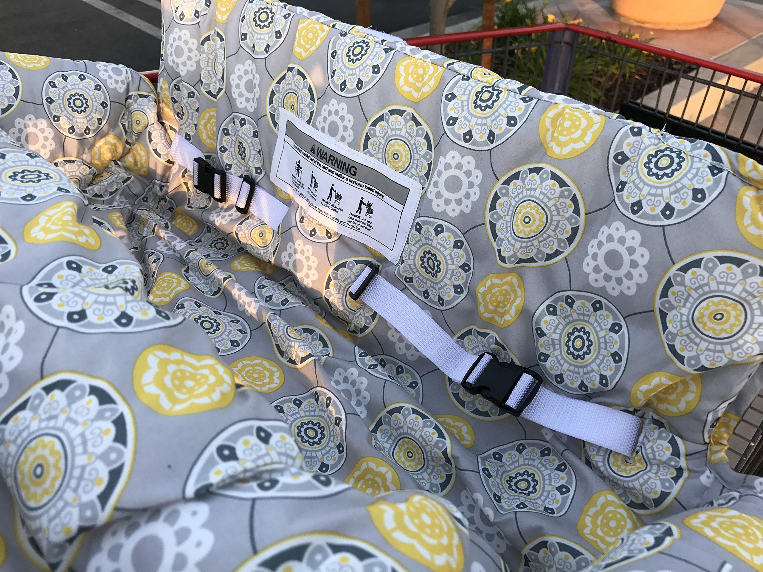Twinventions gray medallion design blends with store carts for a discreet look