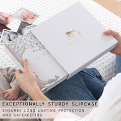 Inside layout of Two Little Dinos memory book supports quick journaling