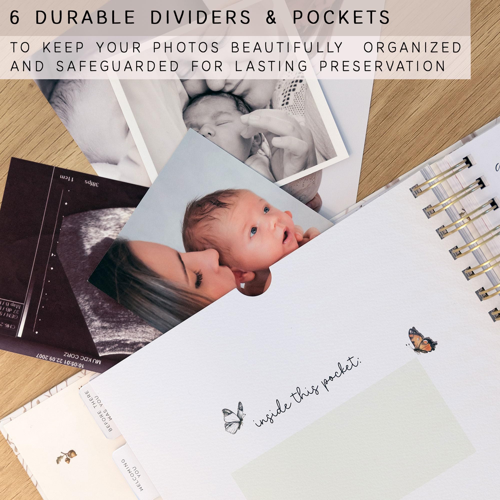 Sonogram pages and photos appear in Two Little Dinos memory book
