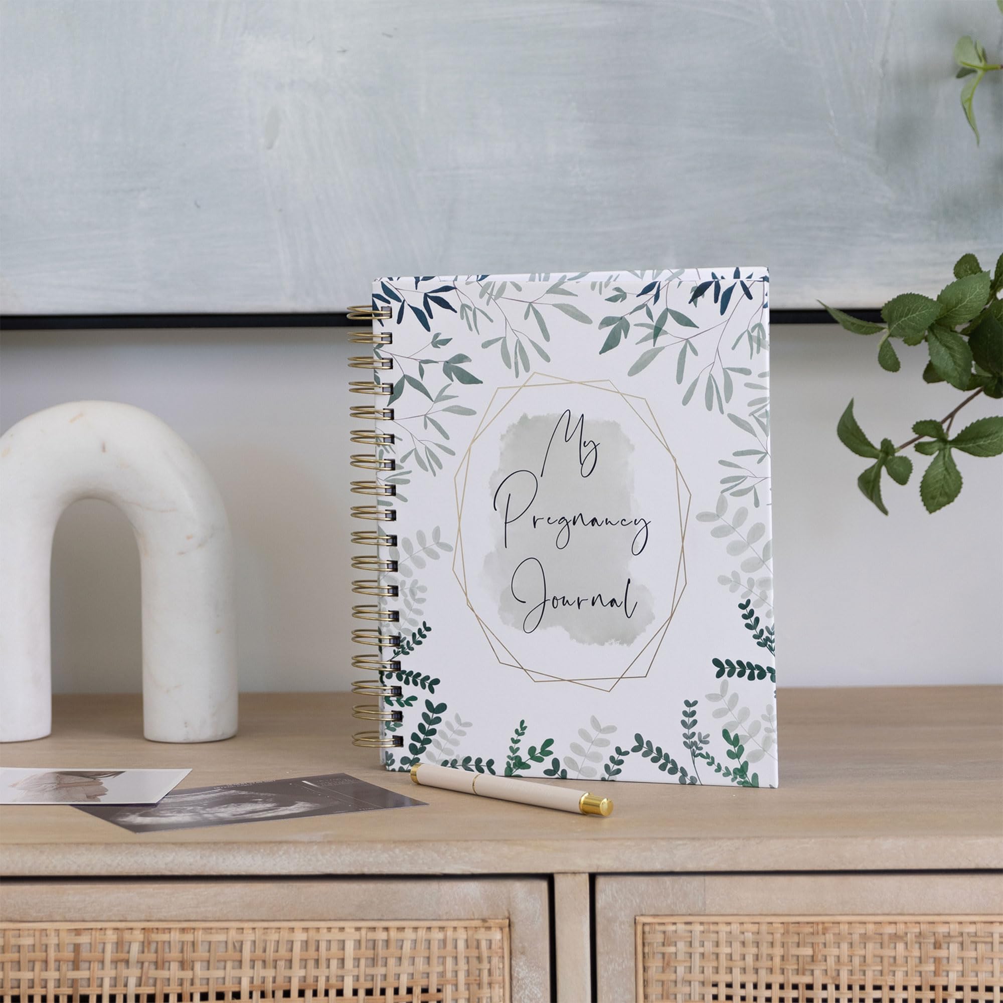 Gift-ready pregnancy journal ideal for baby shower gifts or celebrations.