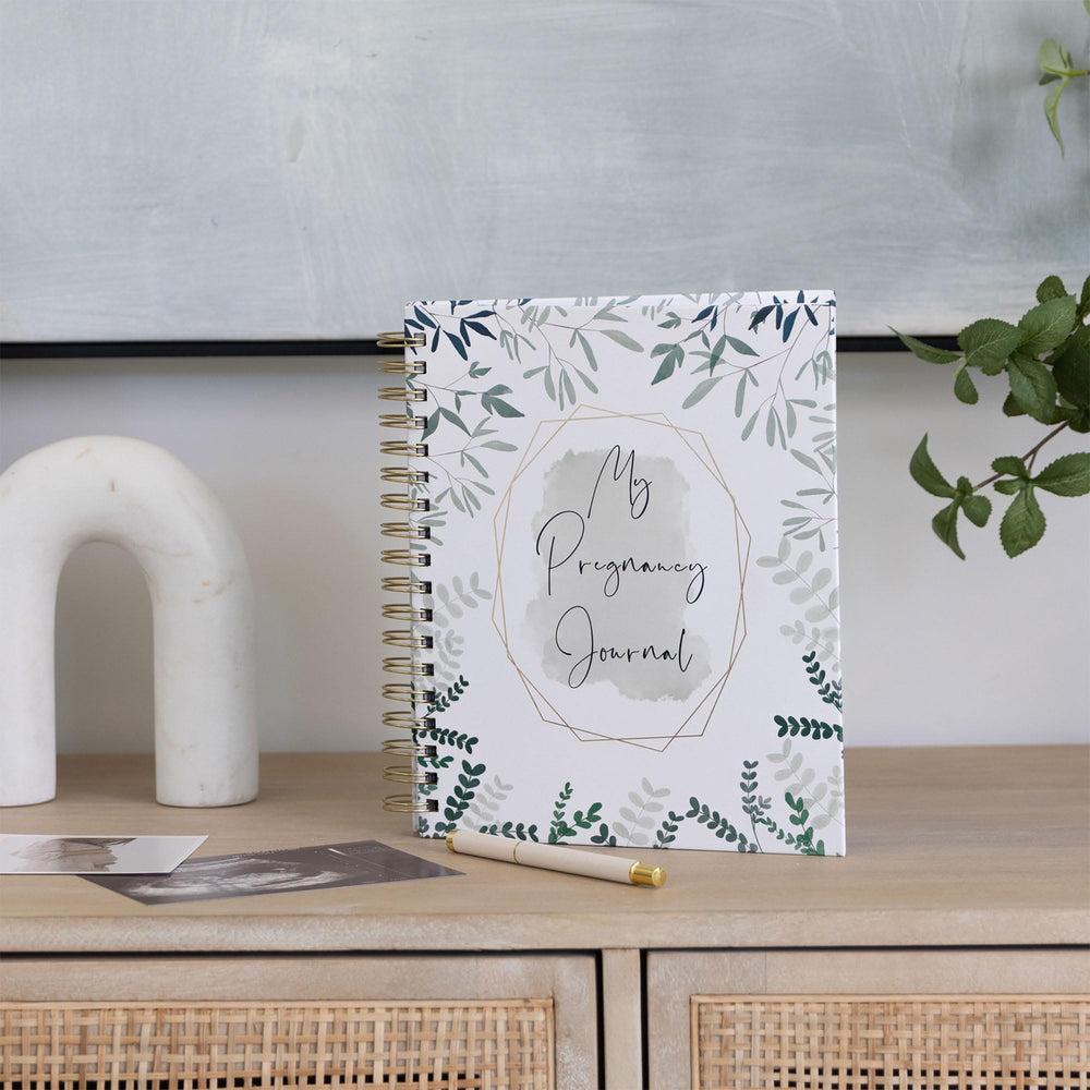 Gift-ready pregnancy journal ideal for baby shower gifts or celebrations.