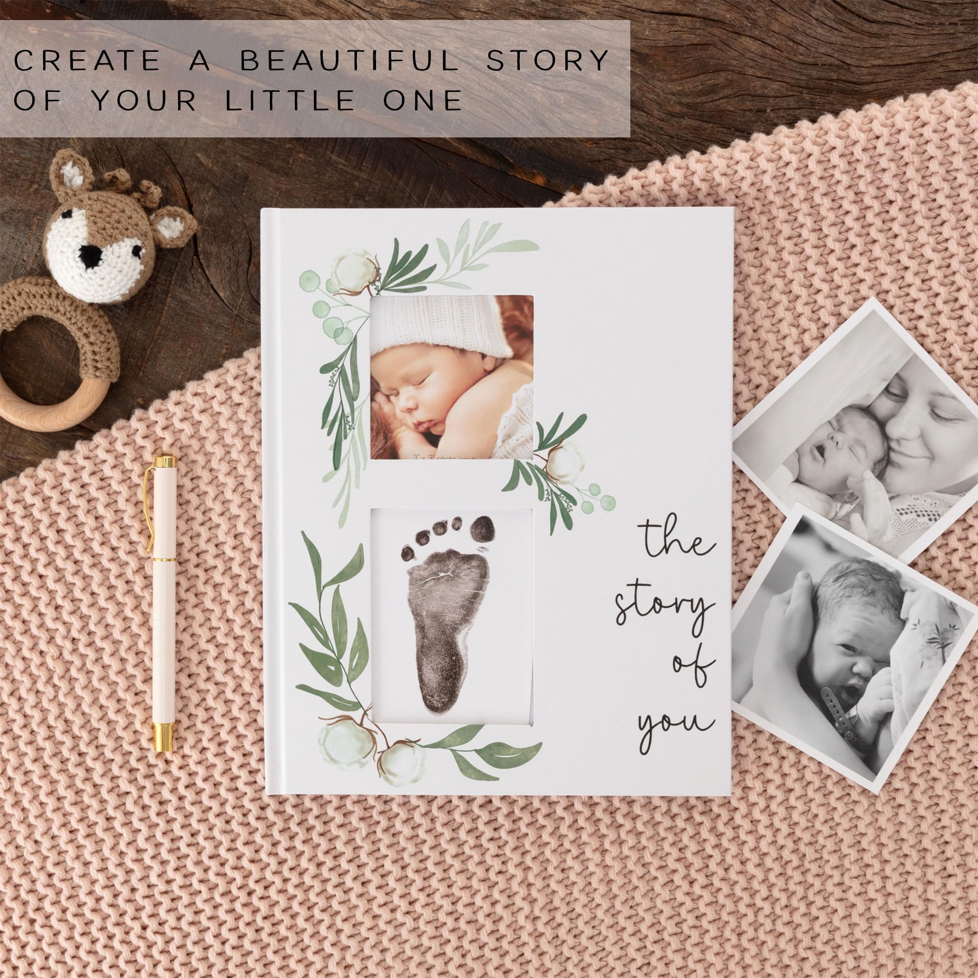 Two Little Dinos milestone pages celebrate monthly firsts with a clean minimalist layout.