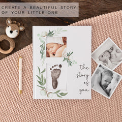 Two Little Dinos milestone pages celebrate monthly firsts with a clean minimalist layout.