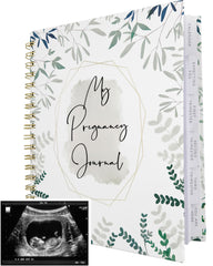 Two Little Dinos pregnancy journal cover with premium hardcover for lasting memories.