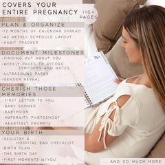 Weekly pregnancy tracker page highlighting week-by-week milestones for first-time moms.
