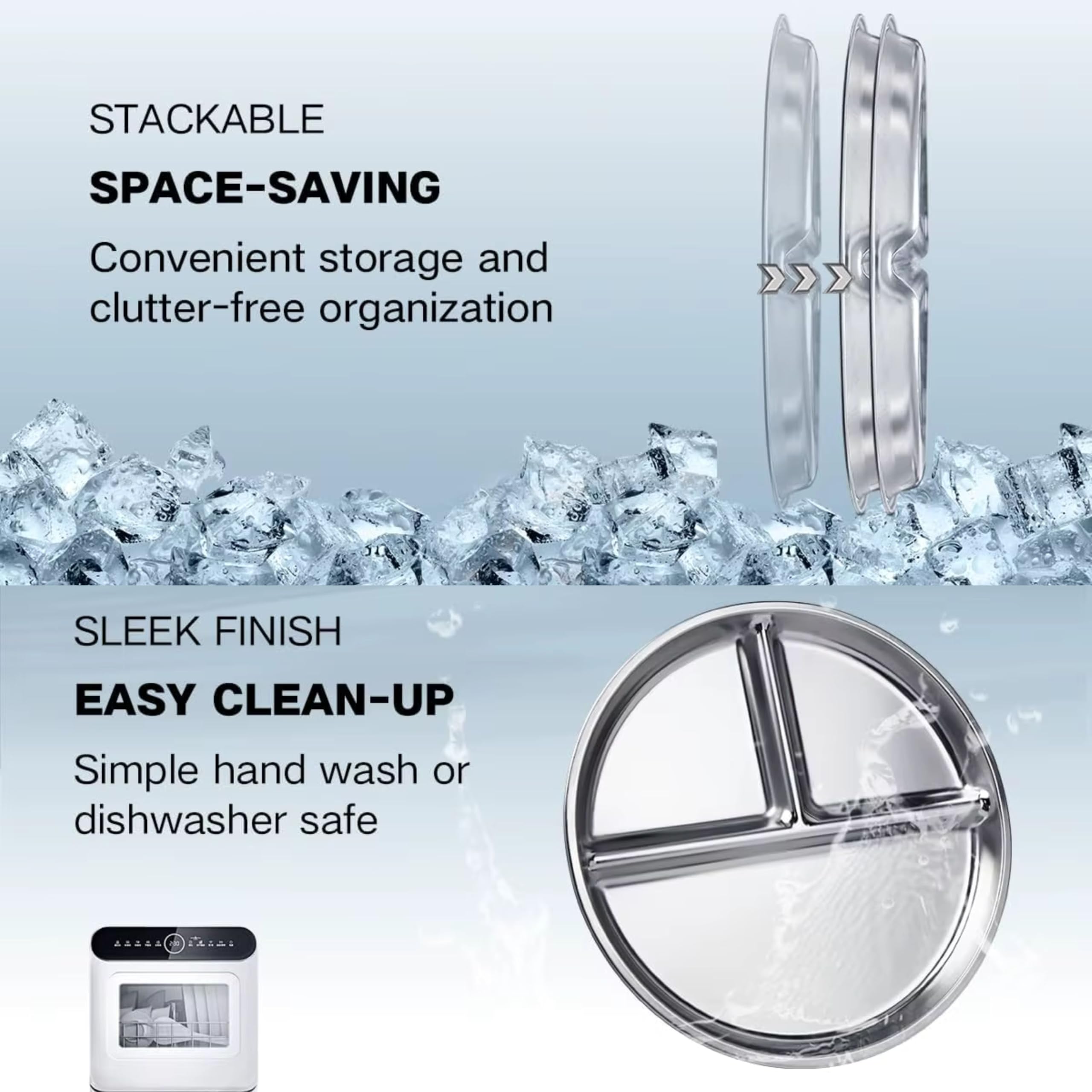 TwoSet divided compartments support portion control and food separation