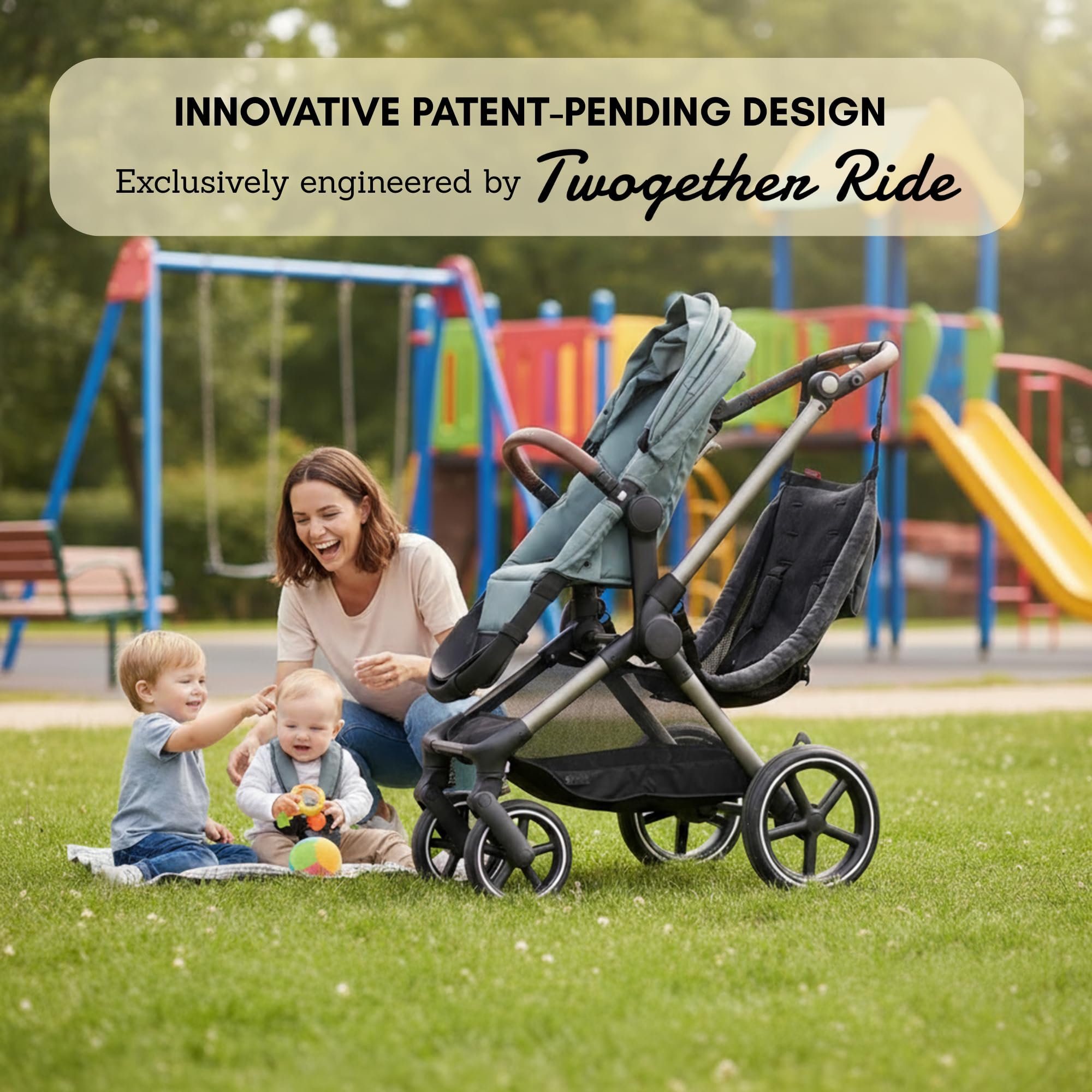 Twogether Ride Hammock Seat Attachment is lightweight and travel-friendly.