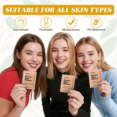 Twoworld feminine wipes compact packaging for easy carry in bags.