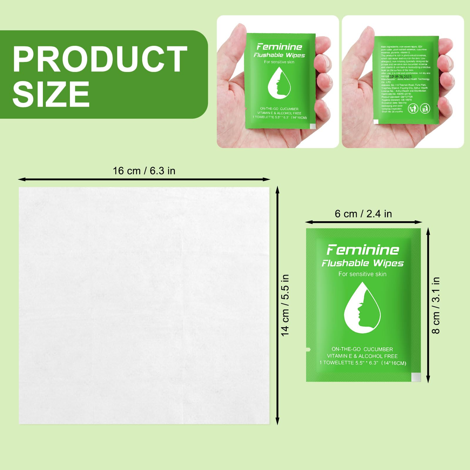 Twoworld feminine wipes individually wrapped for hygiene and convenience