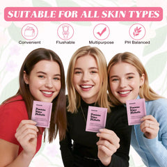 twoworld feminine wipes individually wrapped for hygienic use anywhere.
