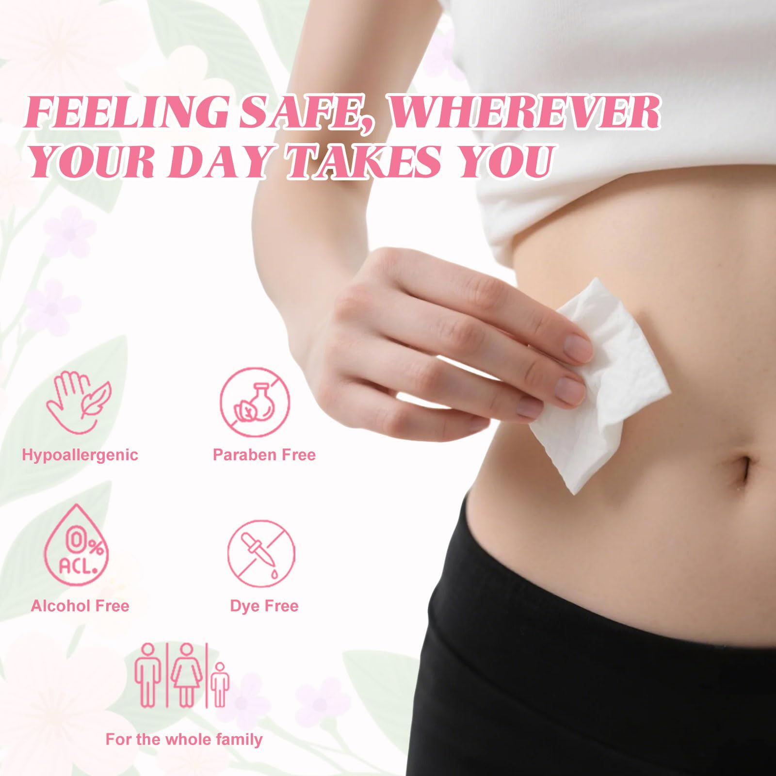 Twoworld feminine wipes suitable for morning and evening use on the go.