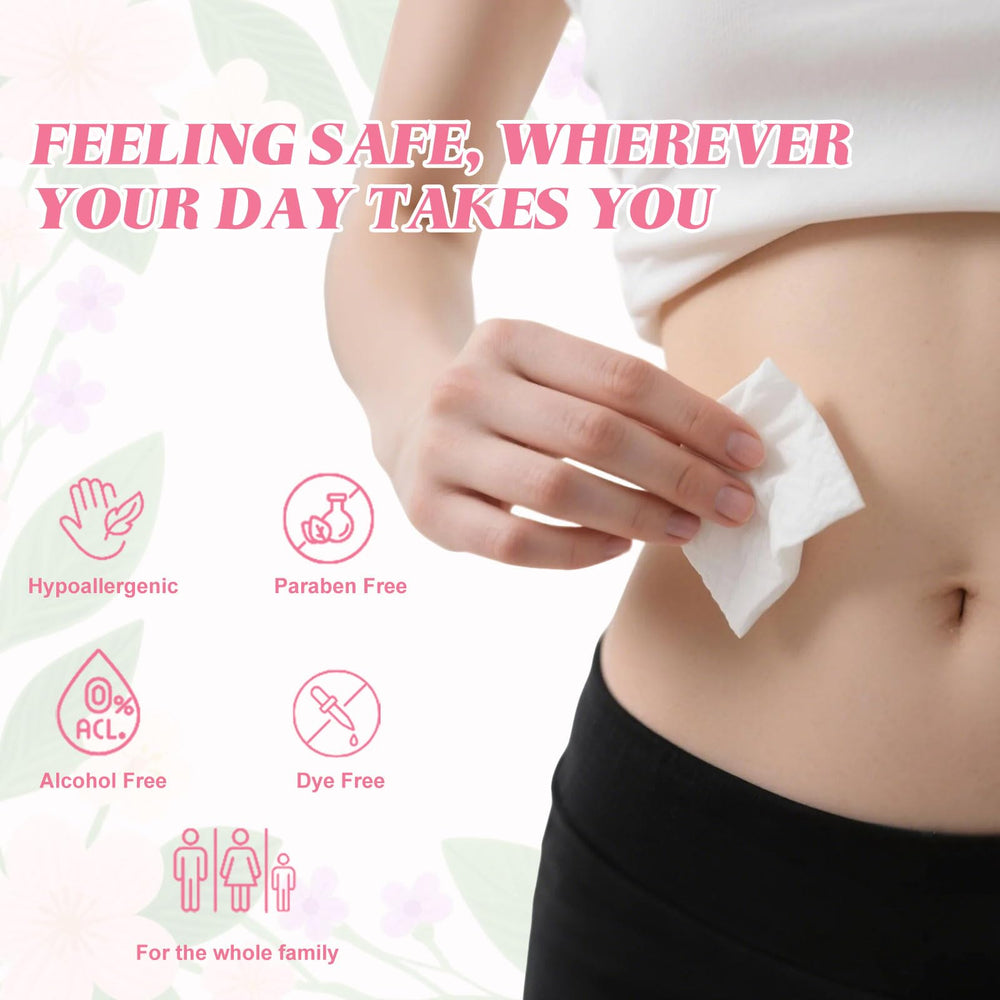 Twoworld feminine wipes suitable for morning and evening use on the go.