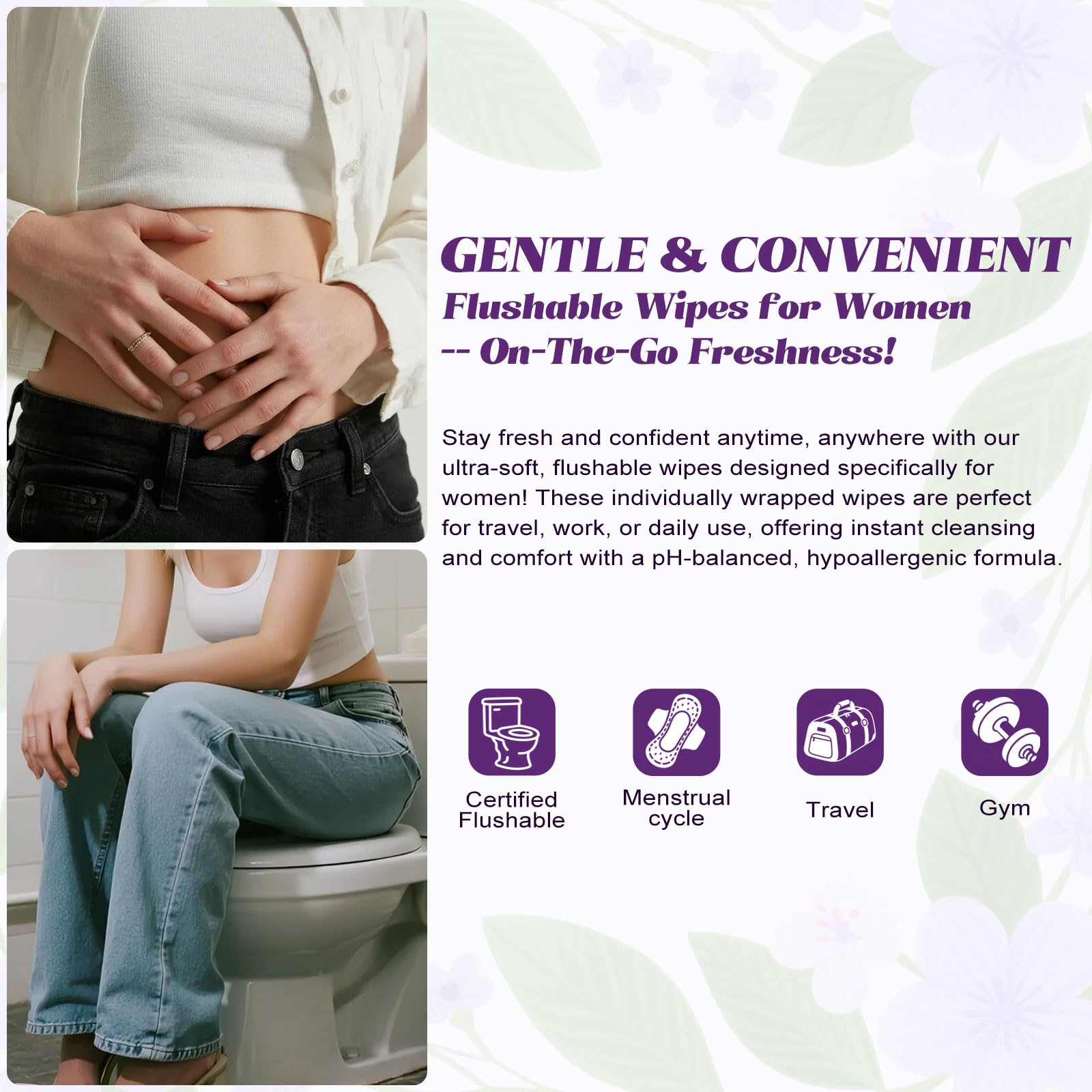 Twoworld feminine wipes nonwoven fabric with soft texture for sensitive skin.