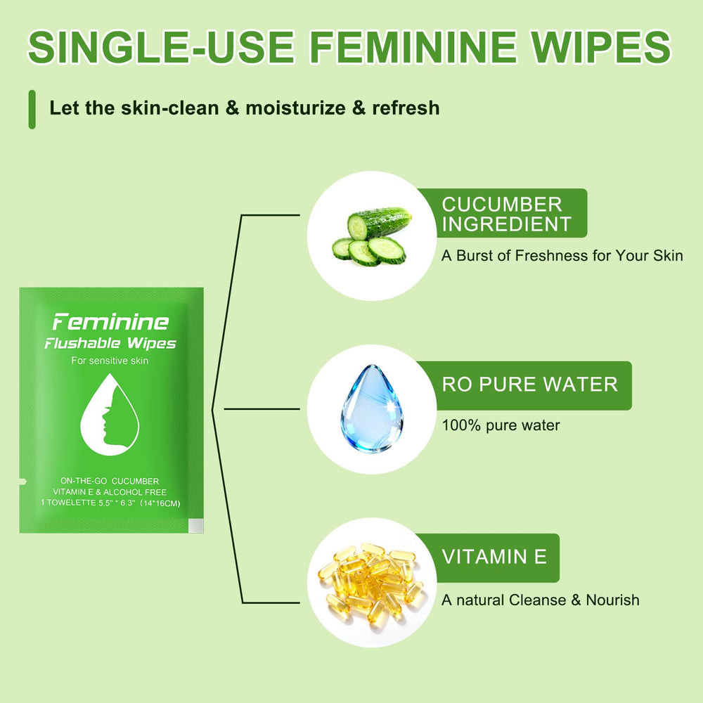 Twoworld feminine wipes PH-balanced for comfortable cleansing