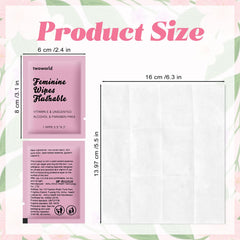 Twoworld feminine wipes travel size ideal for bags and purses.