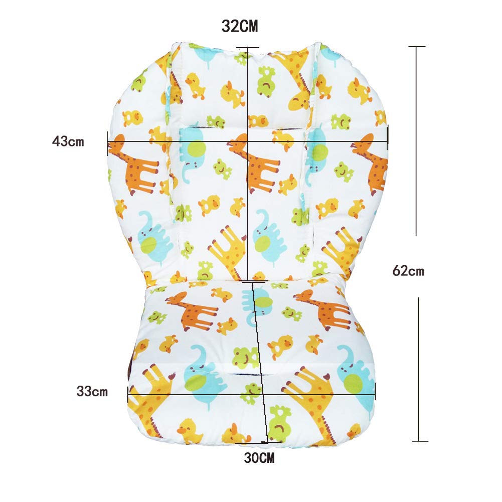 Twoworld high chair pad close-up with soft cotton cover for non-slip grip