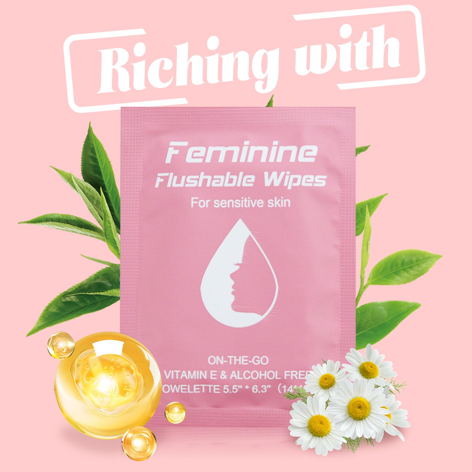 Twoworld PH balanced wipes provide gentle care for sensitive skin.