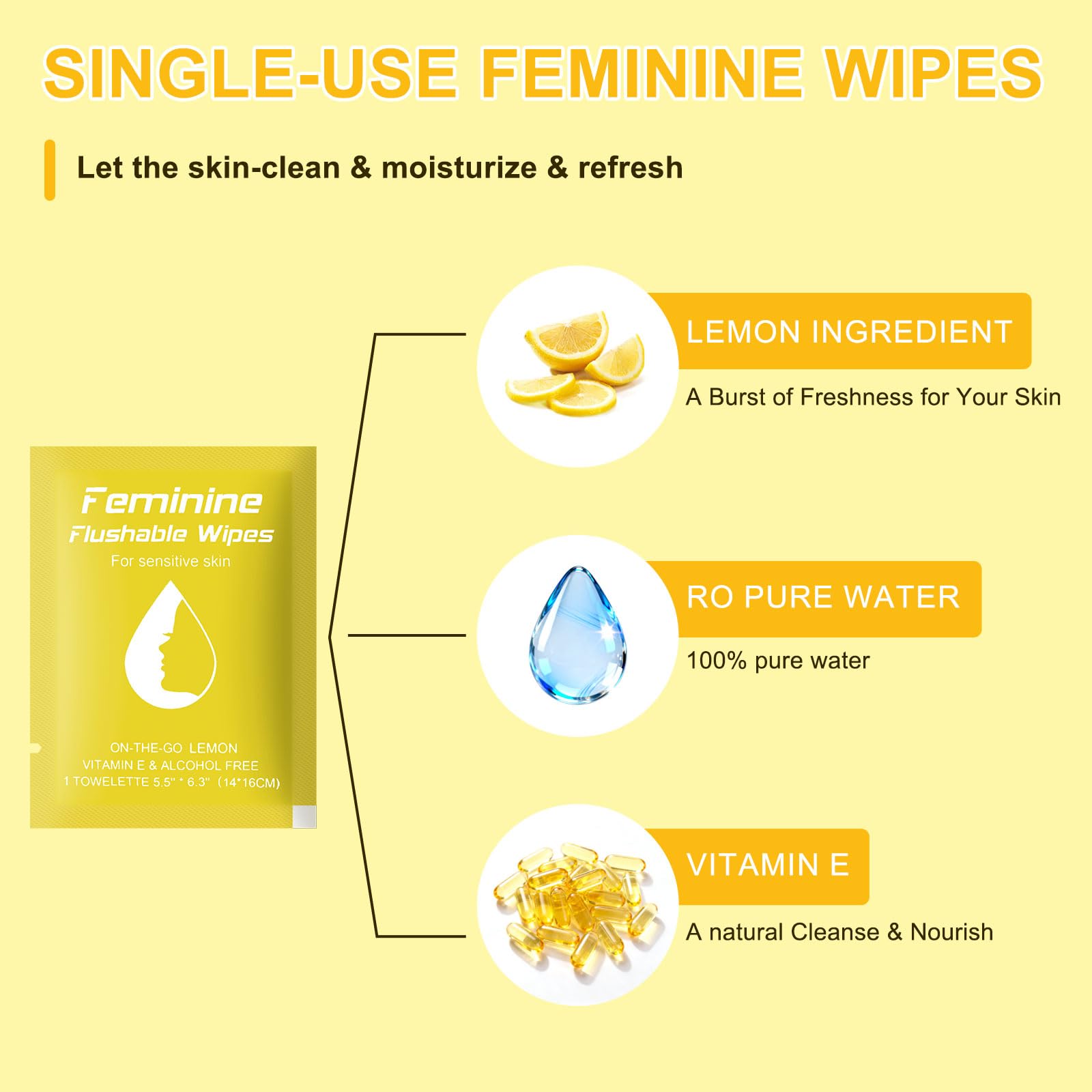twoworld travel wipes for women in a compact pack ideal for pockets.