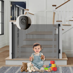 TXTLDB dog gate wide 55-inch opening shows safe passage for kids and pets