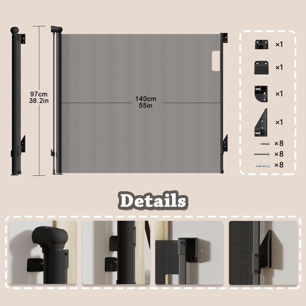 TXTLDB dog gate wide opening keeps pets contained safely