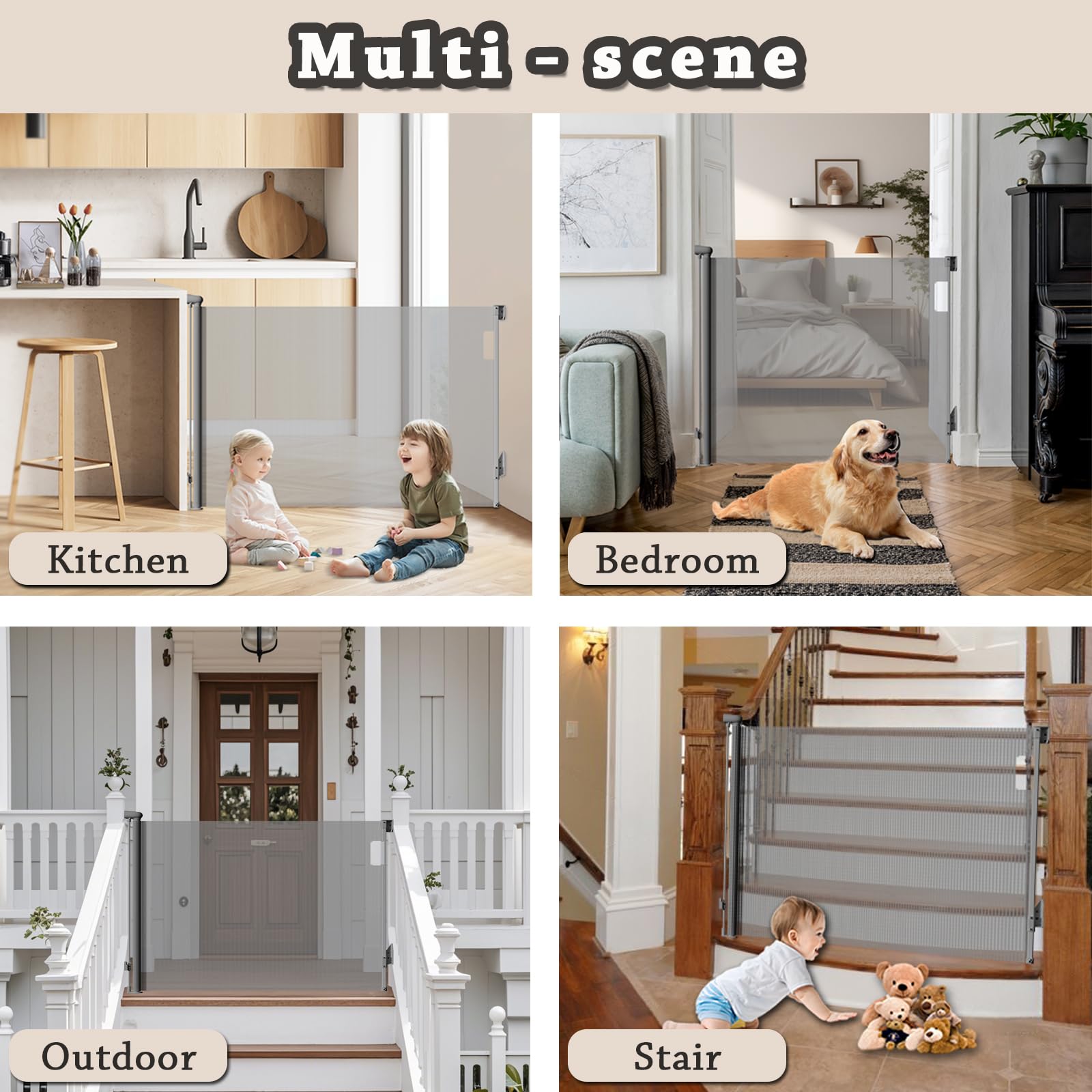 TXTLDB soft mesh creates a gentle boundary for curious toddlers