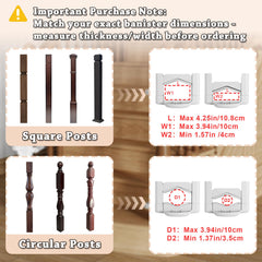 TXTLDB square-post mounting supports 1.57-3.94 inch rails for stability