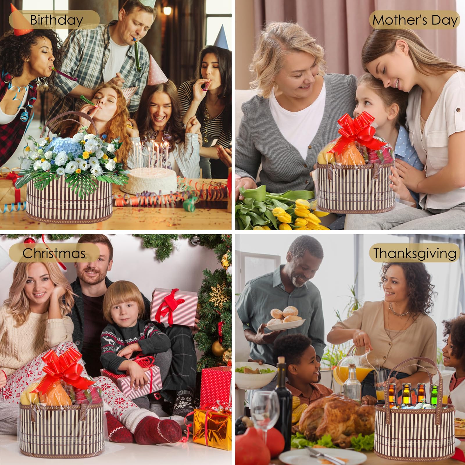 TXXMLXY basket size highlights ample space for gifts and presentation