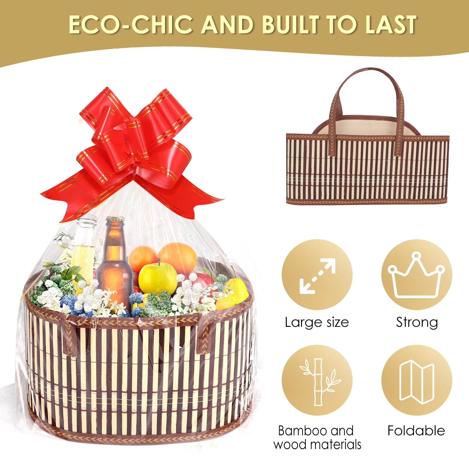 TXXMLXY gold and red folding bows add festive accents to gifts