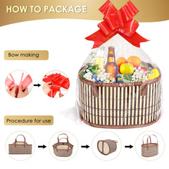 TXXMLXY transparent gift bags paired with baskets for chic customization