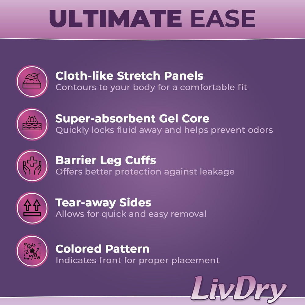 LivDry L tear-away sides for quick and easy removal
