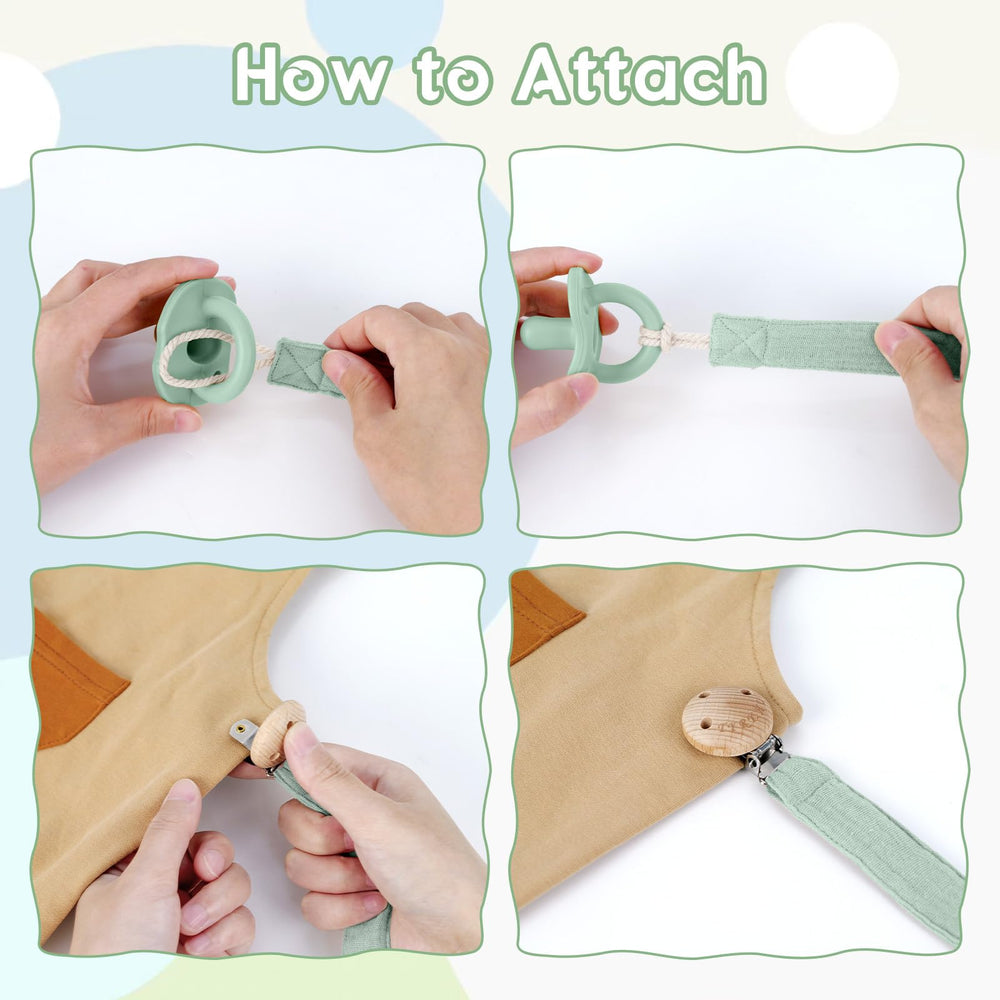 TYRY.HU clip fits most pacifiers and keeps items off the floor
