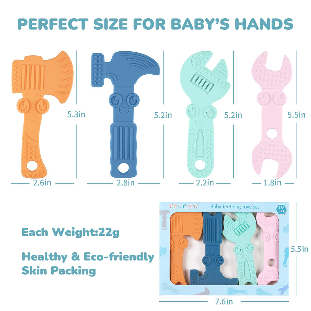 TYRY.HU easy clean teether designed for quick dishwasher and steam sterilization.