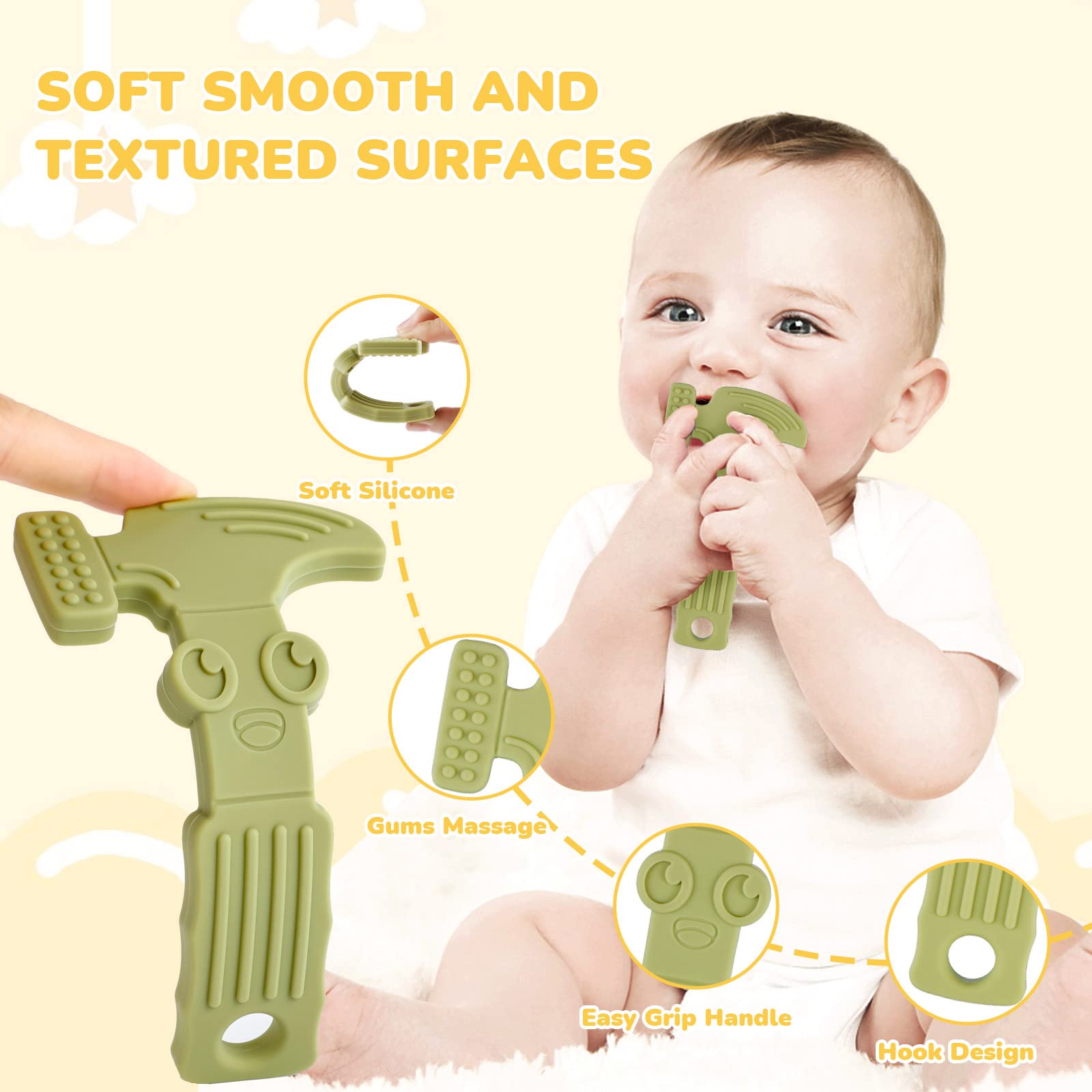TYRY.HU teether pliers promotes motor exploration while comforting gums.