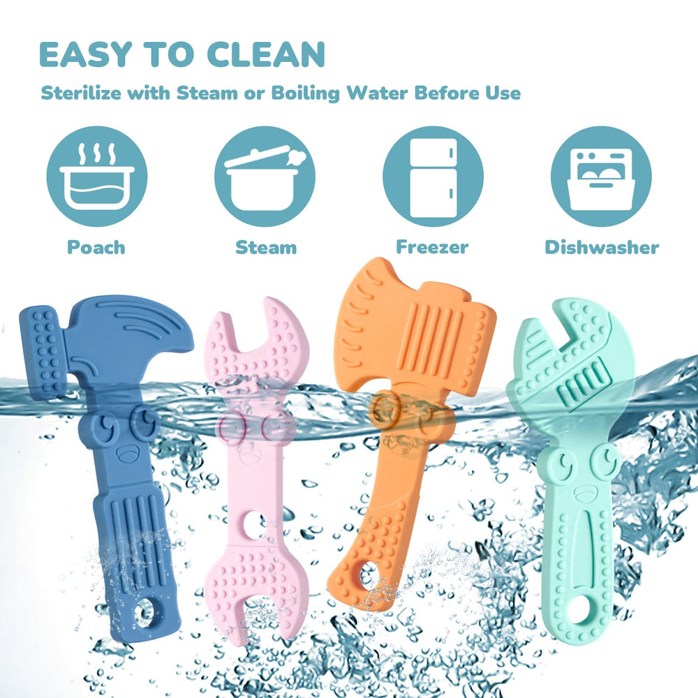 TYRY.HU teething tool handle is easy for small hands to grasp.