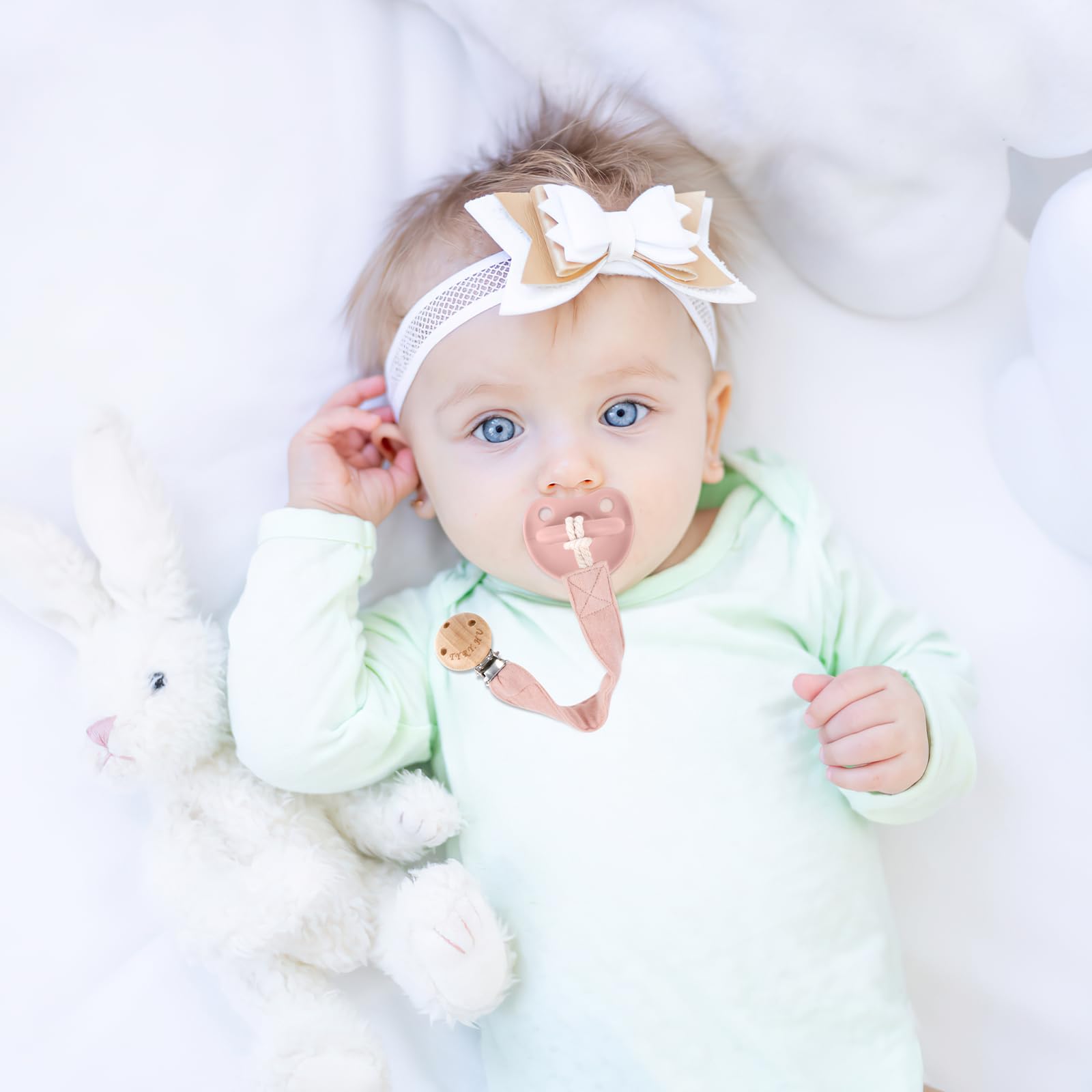 TYRY.HU Ribbon Pacifier Clip neutral packaging box, great for gifts
