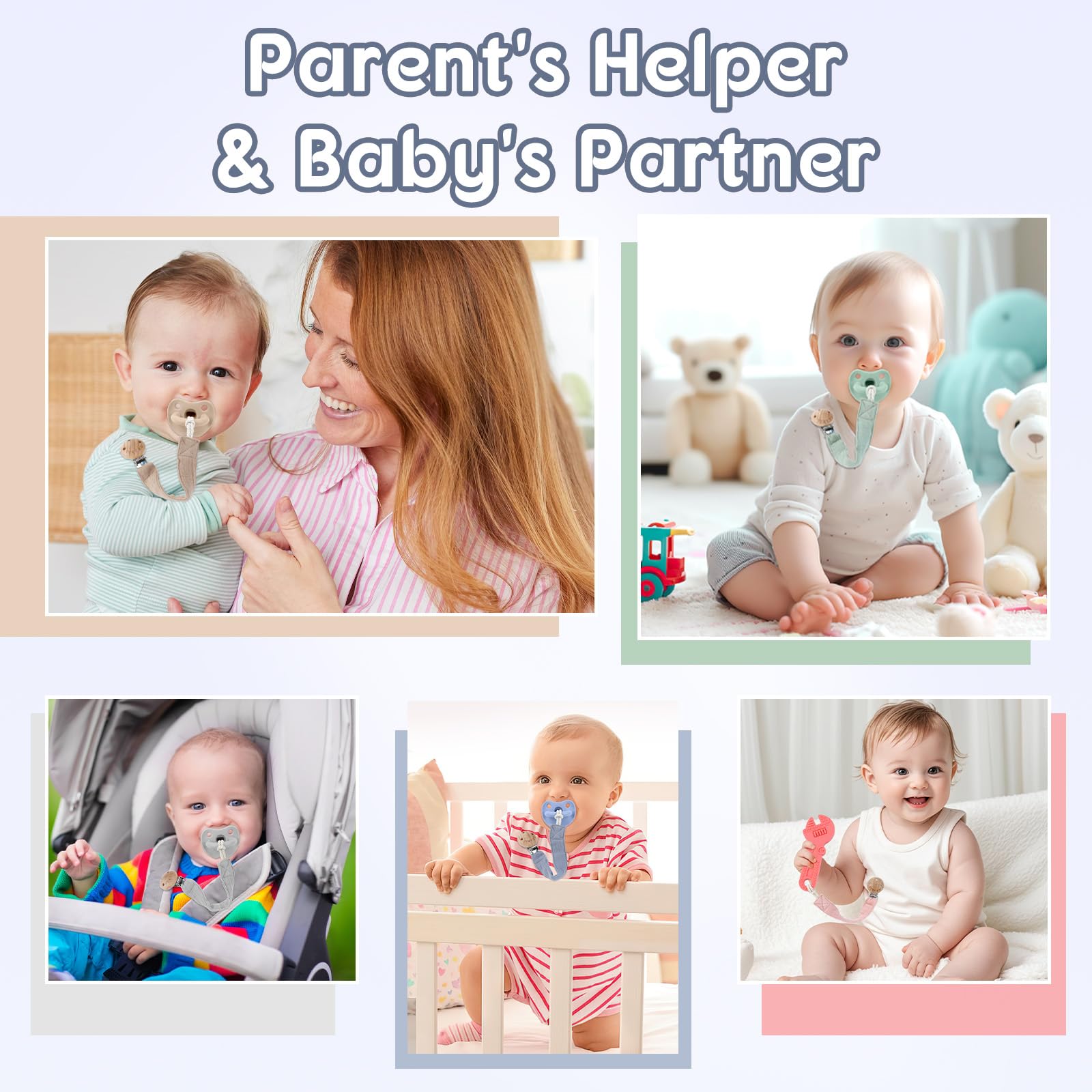 TYRYHU soft webbing strap, washable and gentle on baby's skin.