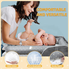 Tywop baby lounger removable-cover emphasizes easy cleaning and quick freshening.