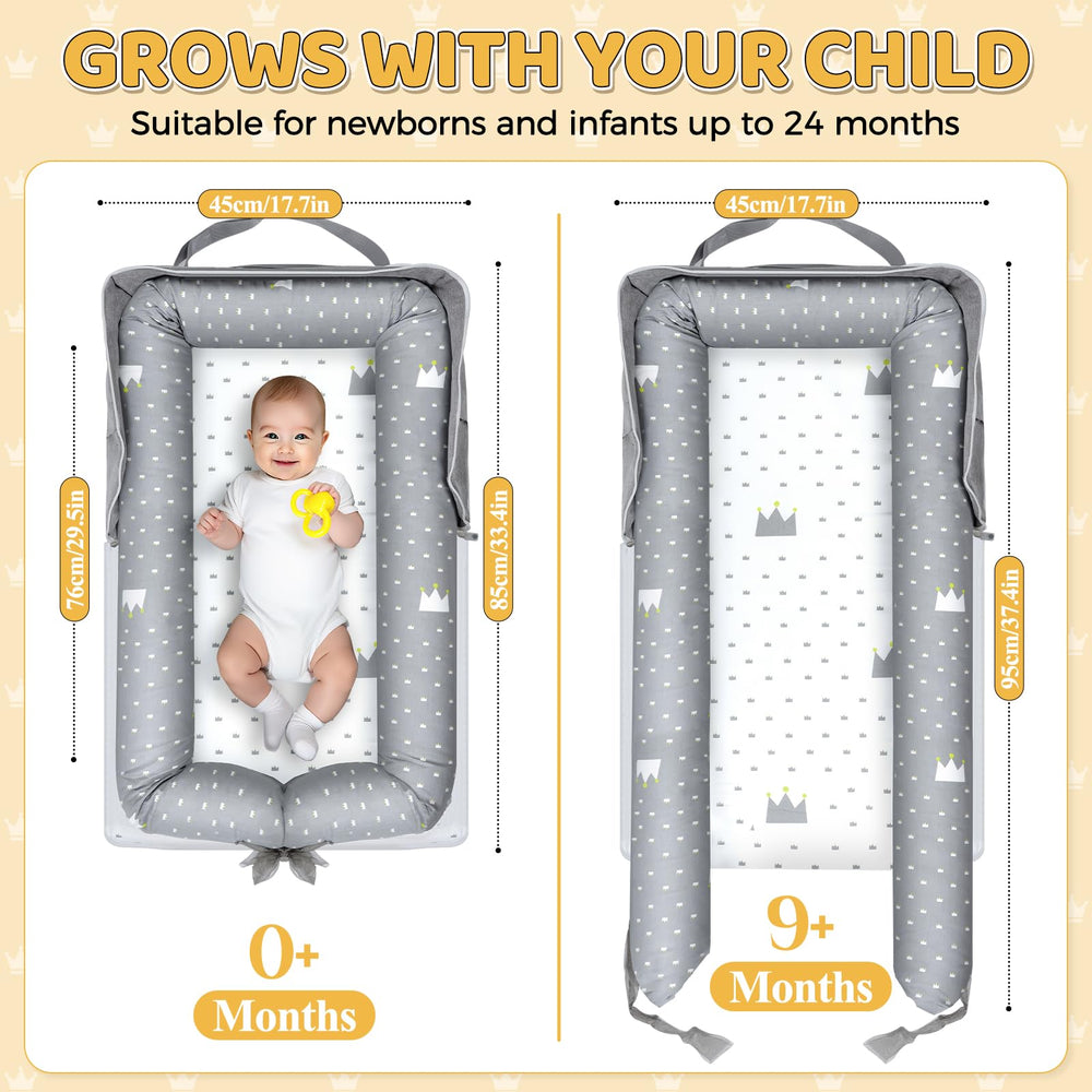 Tywop baby lounger soft-breathable-cotton shows gentle skin-friendly comfort.