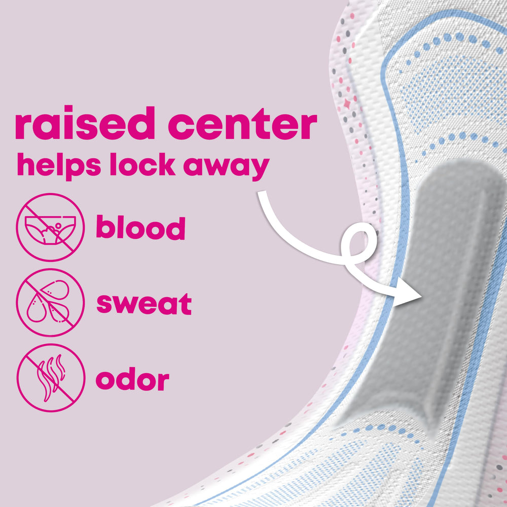 Dermatologist-tested fragrance-free pad designed for sensitive skin.