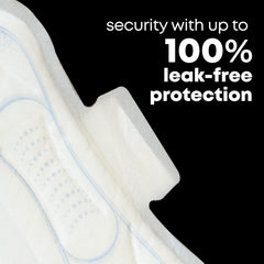 Breathable soft cover keeps skin comfortable with U by Kotex overnight pads.