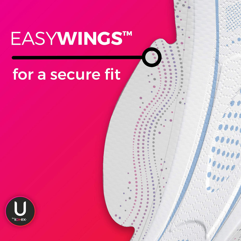 Unscented U by Kotex CleanWear pads for comfortable daily wear