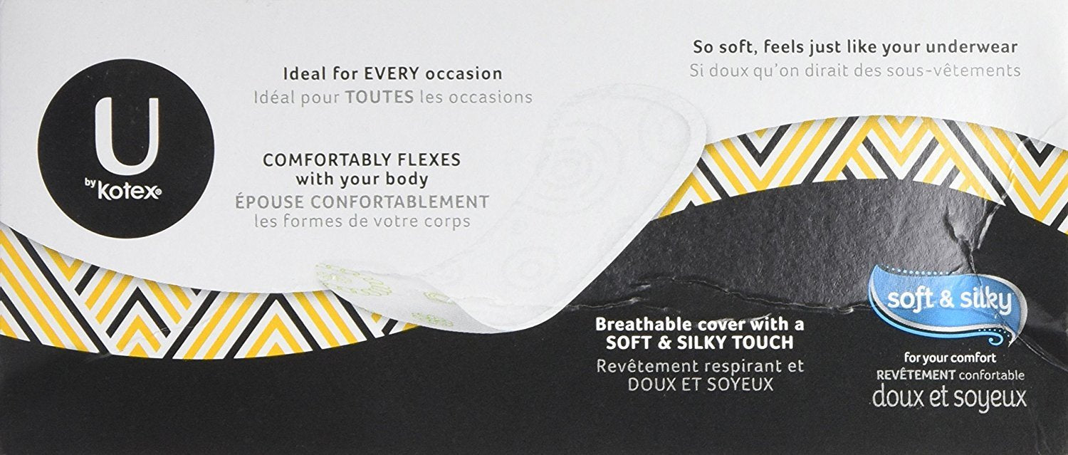 U by Kotex Lightdays liner close up of soft, flexible core