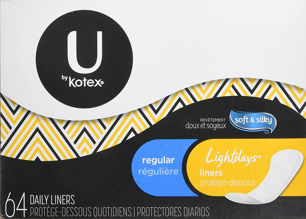U by Kotex Lightdays liner unscented cover with aloe and vitamin E