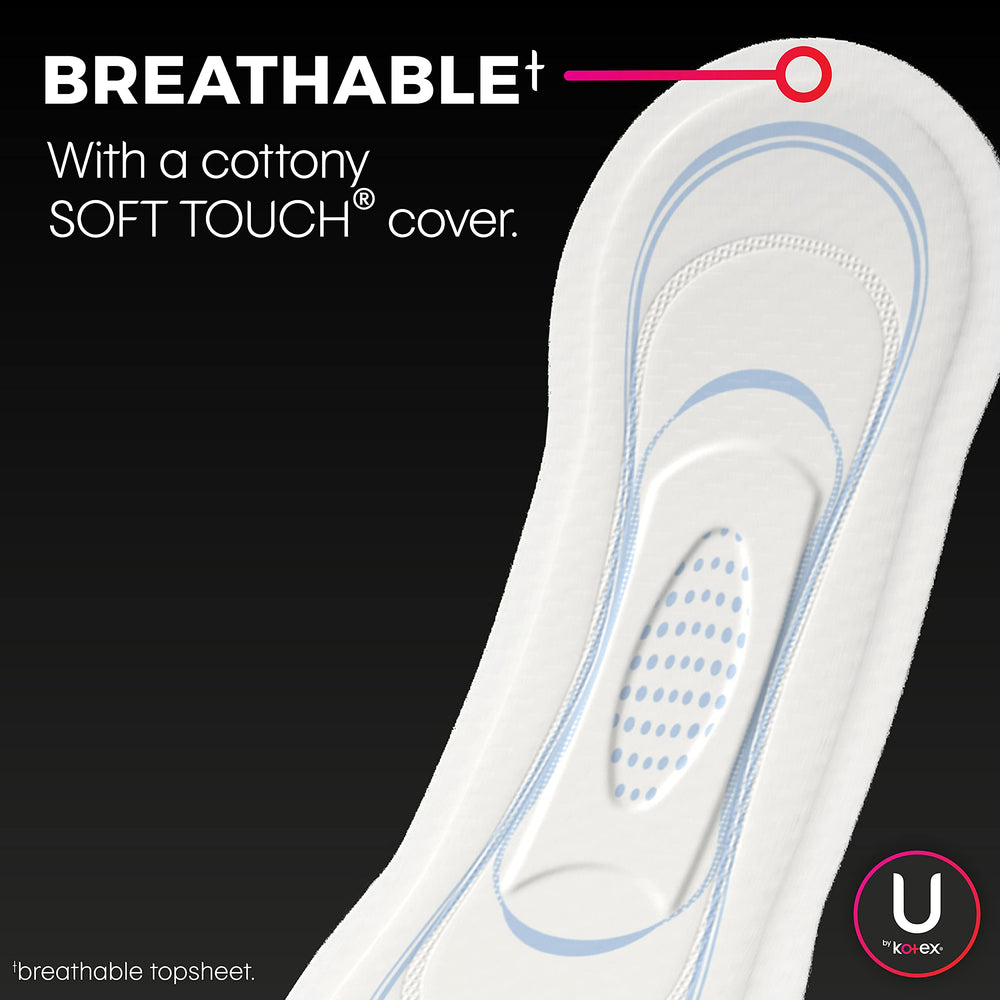 Deep channels flex and fit with U by Kotex pads.