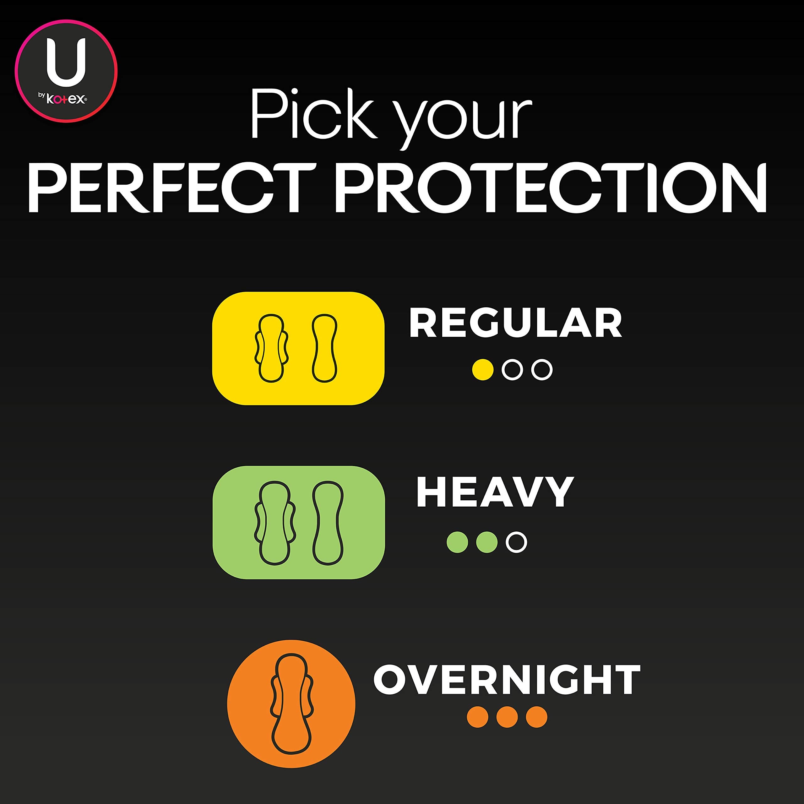 U by Kotex discreet ultra-thin profile for daytime wear.